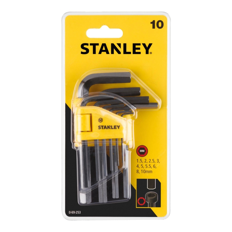 STANLEY STANLEY 0-69-253 10 Piece Hex Key Set 1.5 - 10mm