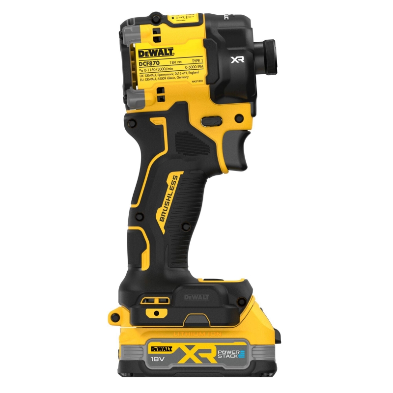 DEWALT DEWALT DCF870E2T 18v Brushless Hydraulic Impact Driver with 2x1.7ah Powerstack Batteries