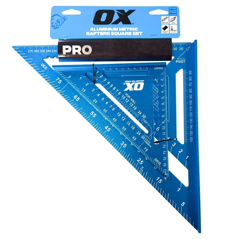 OX TOOLS OX TOOLS OXPro Aluminium Rafter Square Twin Pack 180/300mm