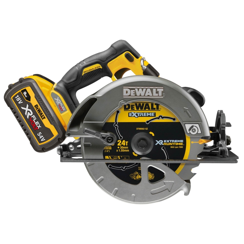 DEWALT DEWALT DCS578X2 54v Flexvolt Brushless Circular Saw with 2x9ah Batteriies