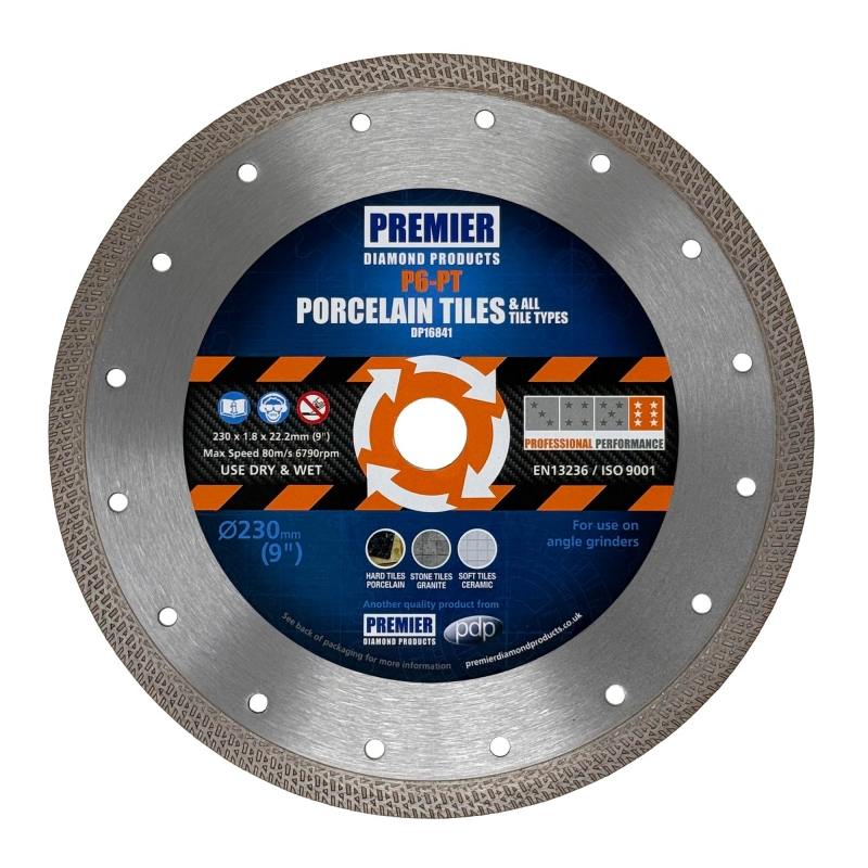 PREMIER DIAMOND PREMIER DIAMOND DP16841 P6-PT 230mm x 22.2mm Tile Blade