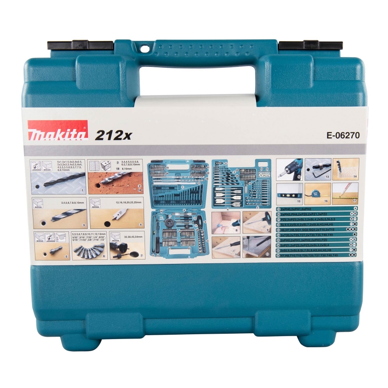 MAKITA MAKITA E-06270 212 Piece Drill & Screw Bit Set