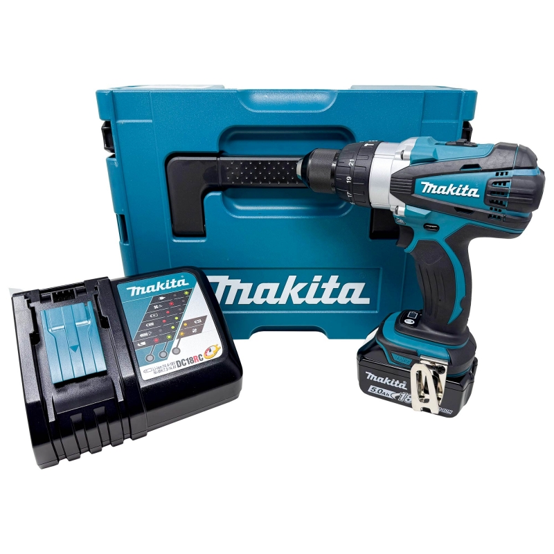 MAKITA MAKITA DHP458RTJ1 18v Combi Drill with 1x5ah Battery