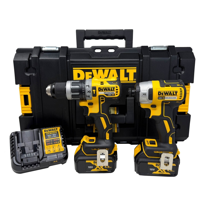 DEWALT DEWALT DCK266M2 18v Brushless Combi Drill and Impact Driver Kit with 2x4Ah Batteries