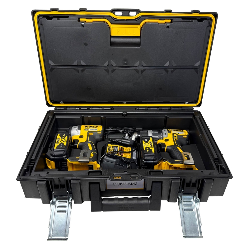 DEWALT DEWALT DCK266M2 18v Brushless Combi Drill and Impact Driver Kit with 2x4Ah Batteries