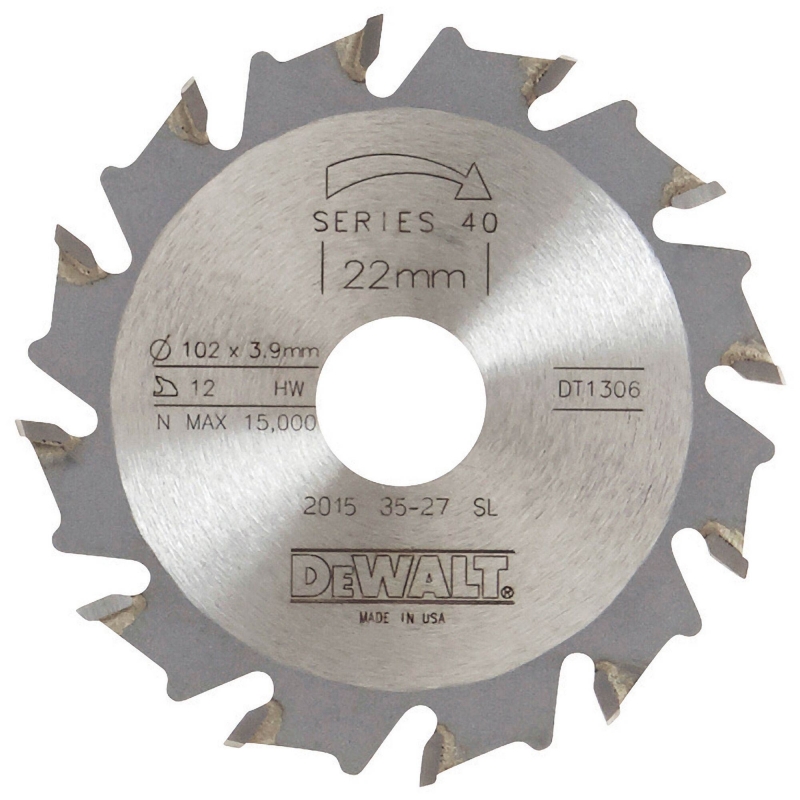 DEWALT DEWALT DT1306QZ 102x22mm 12T Blade (Fits DW682/5K)