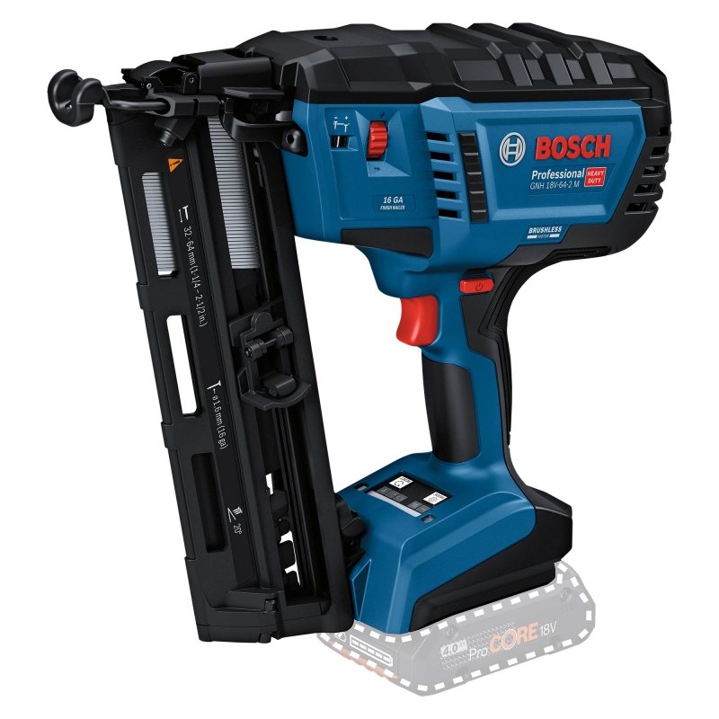 BOSCH BOSCH GNH18V-64-2M 18v Brushless 16G Nailer BODY ONLY with LBoxx Carry Case