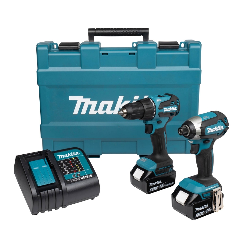 MAKITA MAKITA DLX2537ST 18v DHP490/DTD153 Twin Pack with 2x5ah Batteries