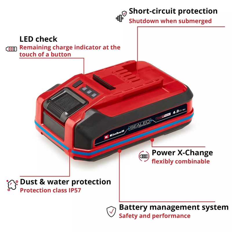EINHELL EINHELL 4511627 18v 4ah Sealed Slim Plus Battery