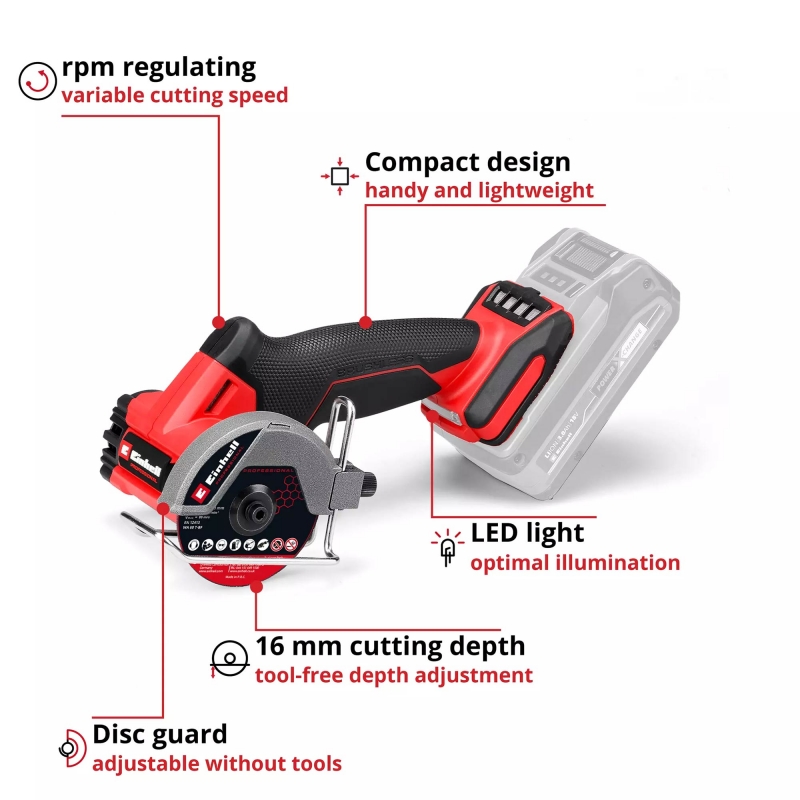 EINHELL EINHELL TP-CO 18/76-C Li BL - Solo 18v Cordless Cut-Off Grinder BODY ONLY