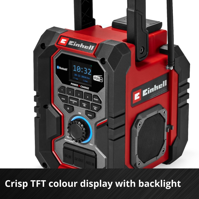 EINHELL EINHELL TE-CR18LiDAB+/FM/BT-Solo 18v Site Radio BODY ONLY