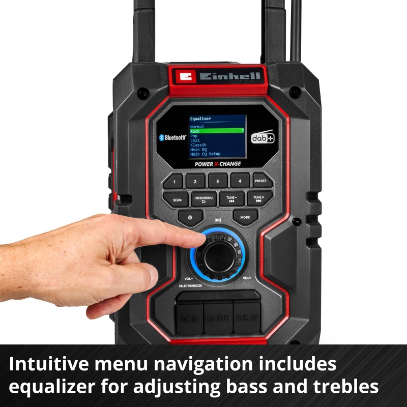 EINHELL EINHELL TE-CR18LiDAB+/FM/BT-Solo 18v Site Radio BODY ONLY