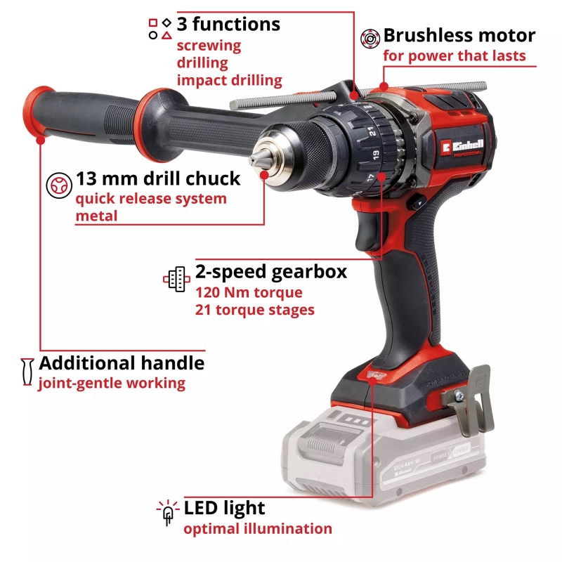 EINHELL EINHELL TP-CD 18/120 Li-i BL - Solo 18v Combi Drill BODY ONLY