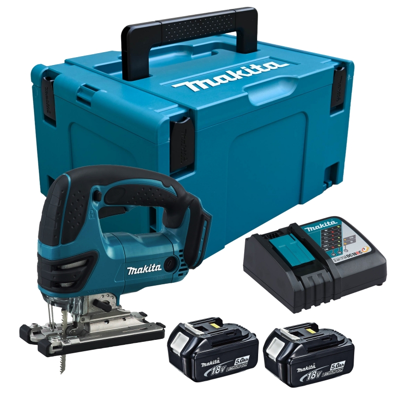 MAKITA MAKITA DJV180RTJ 18v LXT Jigsaw with 2x5ah Batteries and Makpac Carry Case