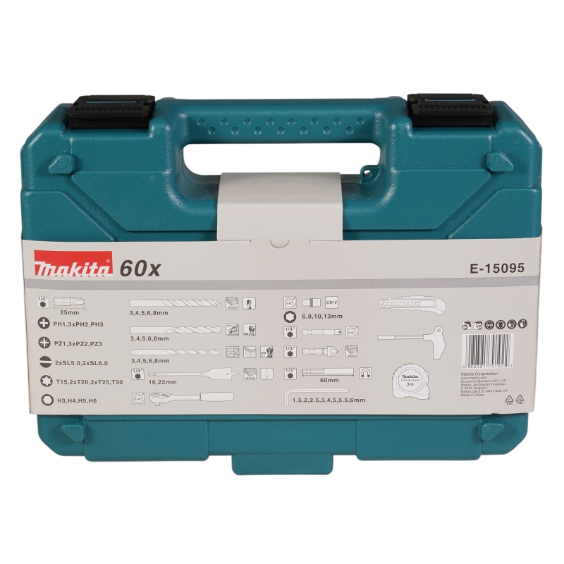 MAKITA MAKITA E-15095 60 Piece Bit & Hand Tool Set