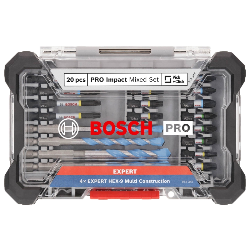 BOSCH BOSCH 2608521U83 PRO 20pc Impact Screwdriver Bit & Multi Construction Drill Set
