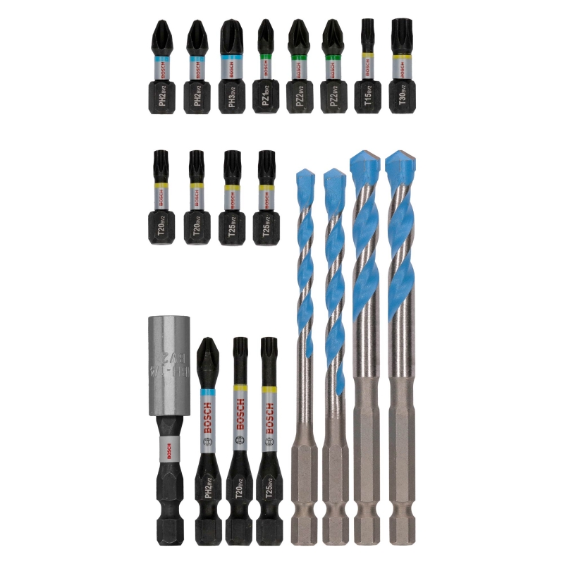 BOSCH BOSCH 2608521U83 PRO 20pc Impact Screwdriver Bit & Multi Construction Drill Set