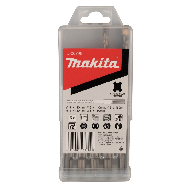 MAKITA MAKITA D-00795 5 Piece SDS+ Drill Bit Set