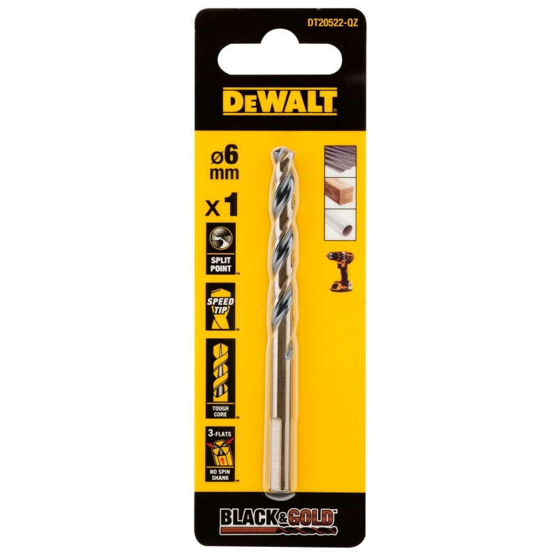 DEWALT DEWALT DT20523-QZ 6.5mm Black Gold HSS Drill Bit