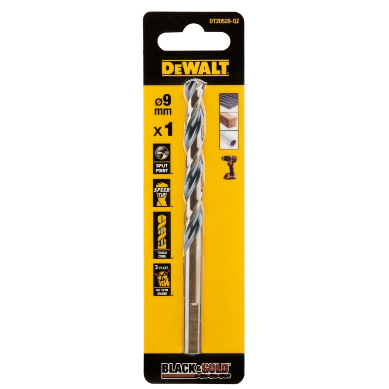 DEWALT DEWALT DT20528-QZ 9mm Black Gold HSS Drill Bit
