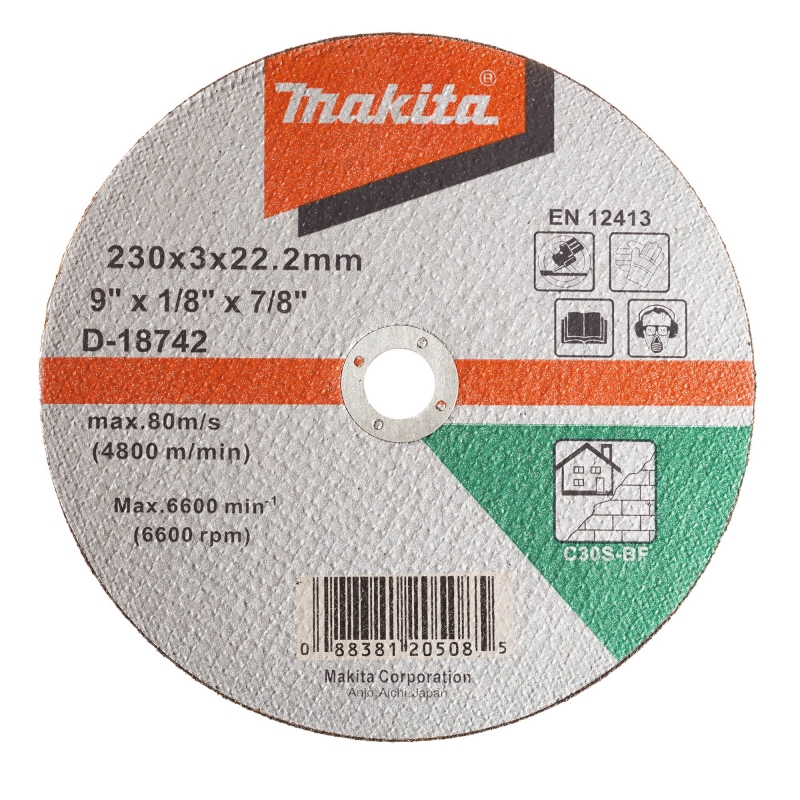 MAKITA MAKITA D-18742 230mm Stone Flat Cutting Disc C30S
