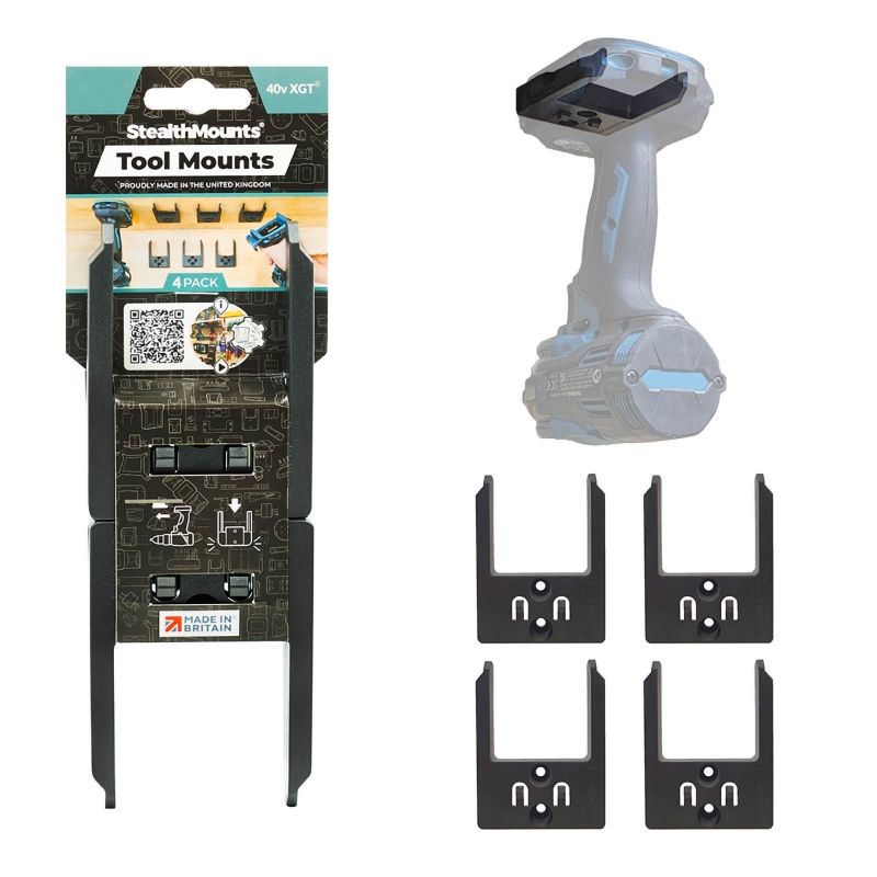 STEALTHMOUNTS STEALTHMOUNTS TM-MK40-BLK-4 Makita XGT Tool Mounts Black
