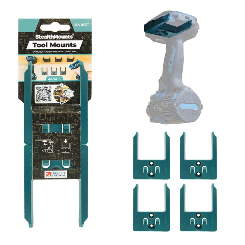STEALTHMOUNTS STEALTHMOUNTS TM-MK40-BLU-4 Makita XGT Tool Mounts Blue
