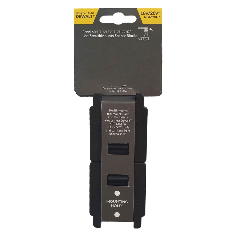 STEALTHMOUNTS STEALTHMOUNTS TM-DW18-BLK-4 Dewalt XR Tool Mounts Black