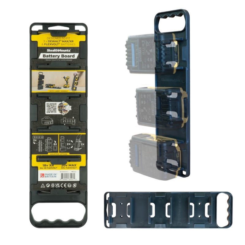 STEALTHMOUNTS STEALTHMOUNTS BD-DW20-H-1 Battery Board Dewalt XR with Handle