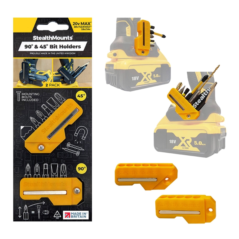 STEALTHMOUNTS STEALTHMOUNTS BH-DW-4590-YLW 4590 Bit Holders Dewalt Yellow