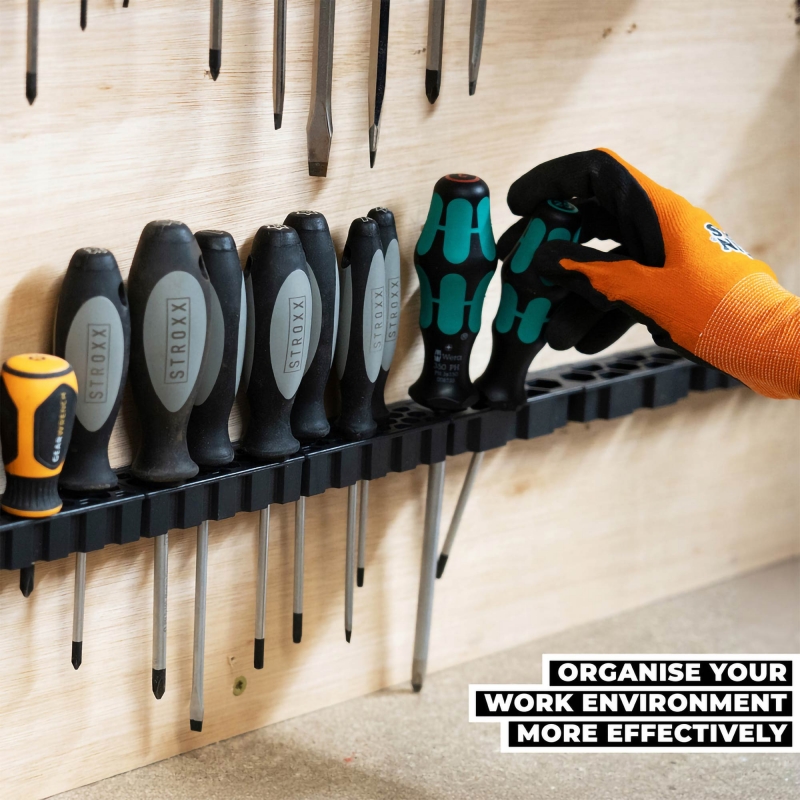 STEALTHMOUNTS STEALTHMOUNTS WH-BLK-SD-4 Wall Hive System Screwdriver Rack  4 Pack