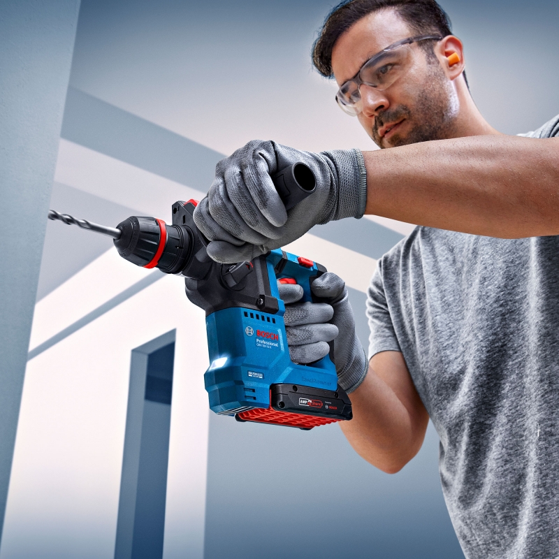 BOSCH BOSCH GBH18V-18X 18v SDS Plus Hammer Drill with 2x5ah Batteries