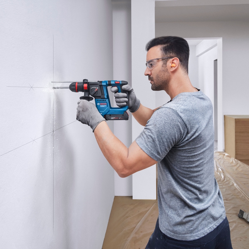 BOSCH BOSCH GBH18V-18X 18v SDS Plus Hammer Drill with 2x5ah Batteries