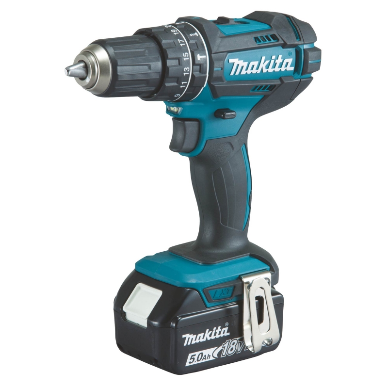 MAKITA MAKITA DHP482RTJ 18v Combi Drill with 2x5ah Batteries