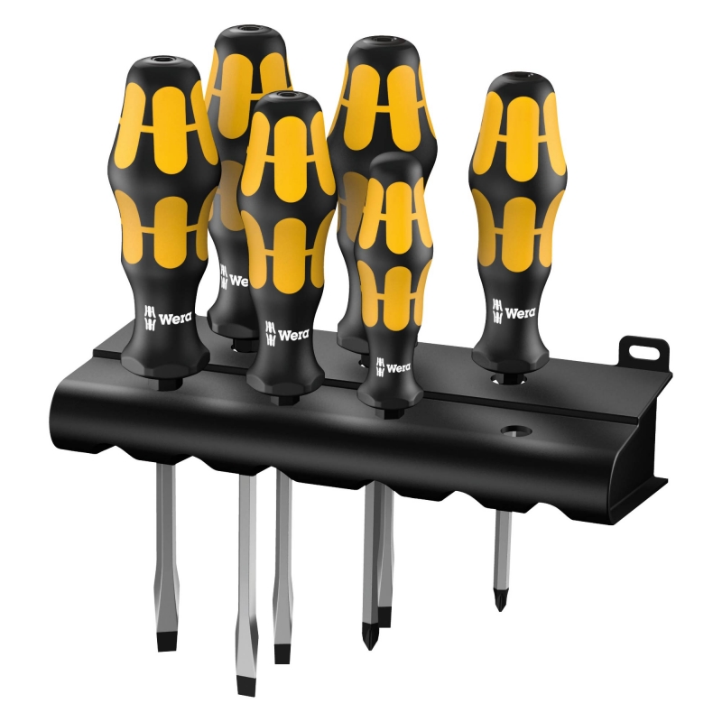 WERA WERA 932 S/6 Screwdriver set Kraftform Wera: Chiseldriver and rack