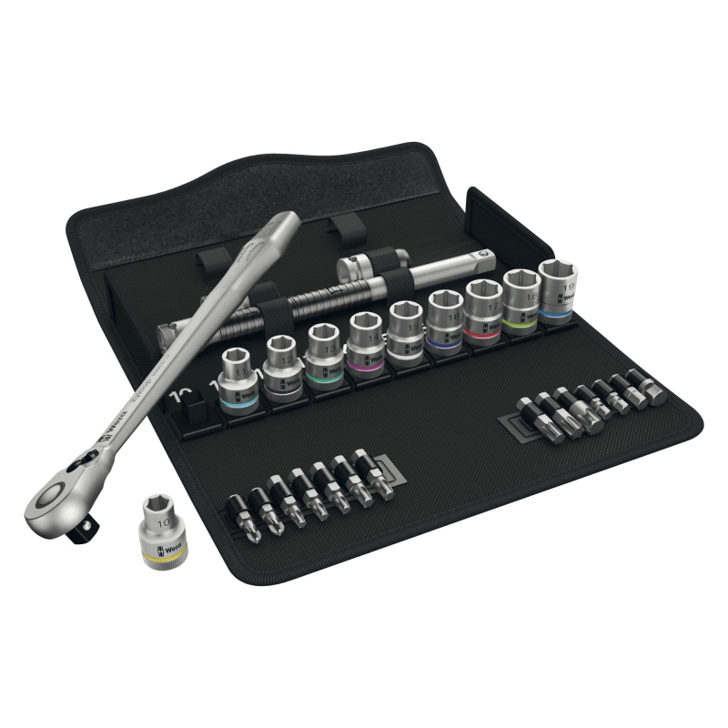 WERA WERA 8100 SC 8 Zyklop Metal Ratchet Set with switch lever, 1/2