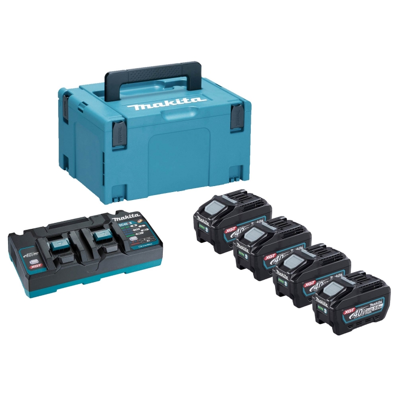MAKITA MAKITA 141U48-0 XGT Power Source Kit with 4x BL4050F Batteries and DC40RB Charger 240v