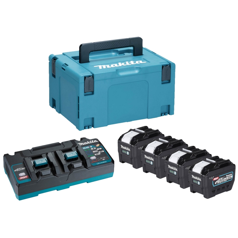MAKITA MAKITA 1910B1-4 XGT Power Source Kit 4x BL4080F Batteries and DC40RB Charger 240v