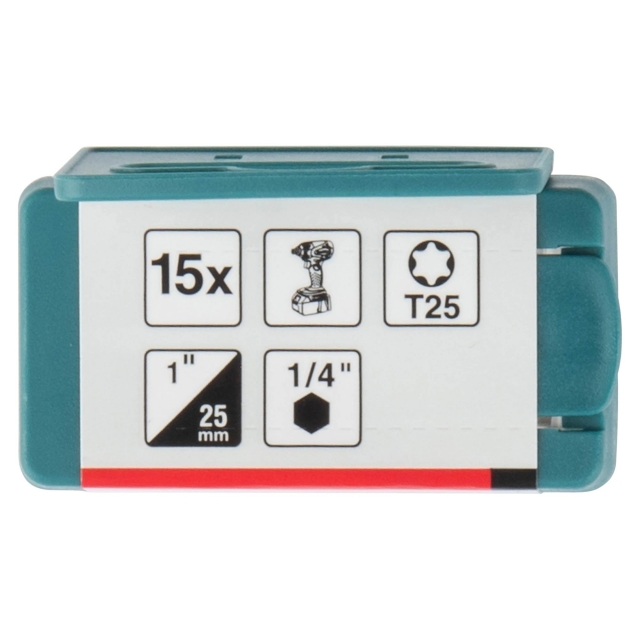 MAKITA MAKITA E-25965 Premier Torsion Bit T25-25mm 15 Pack