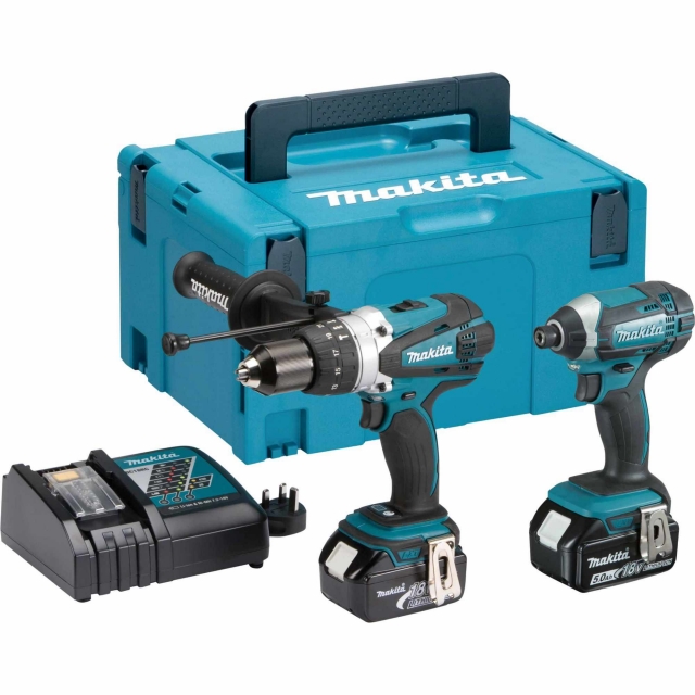 MAKITA MAKITA DLX2145TJ 18v DHP458/DTD152 Twin Pack with 2x5Ah Batteries