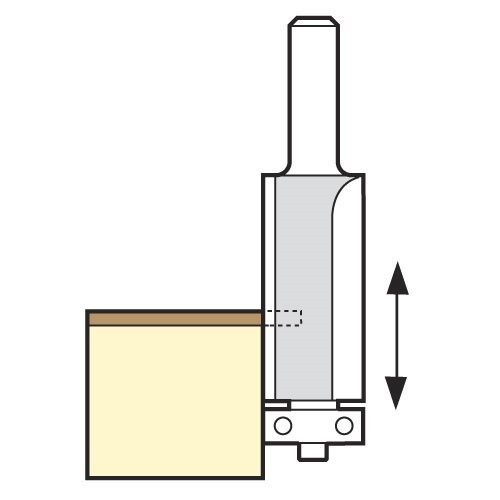 TREND TREND C168X1/4TC Bearing Guided Trimmer 6.35mm x 25.4mm