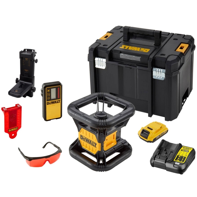 DEWALT DEWALT DCE074D1R 18v Red Laser Kit With Detector 1x2ah
