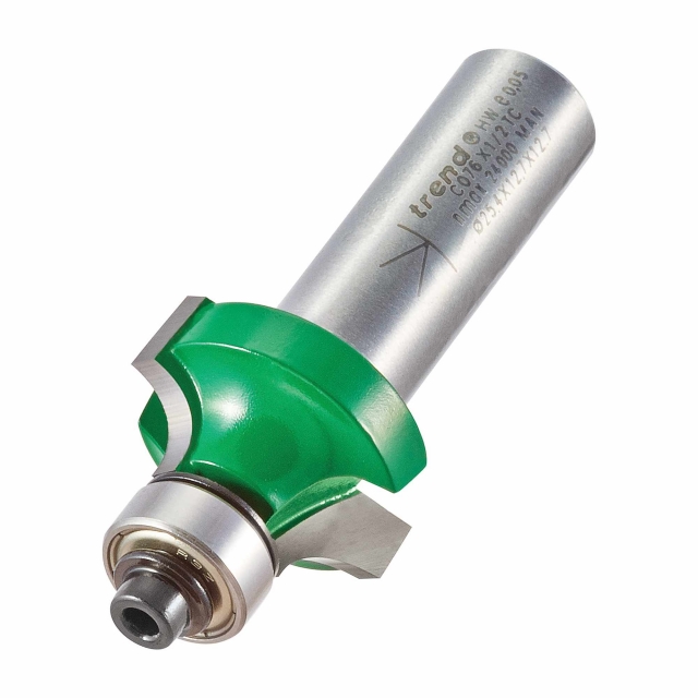 TREND TREND C076X1/2TC Bearing Guided Ovolo/Round Over 6.3mm x 12.7mm