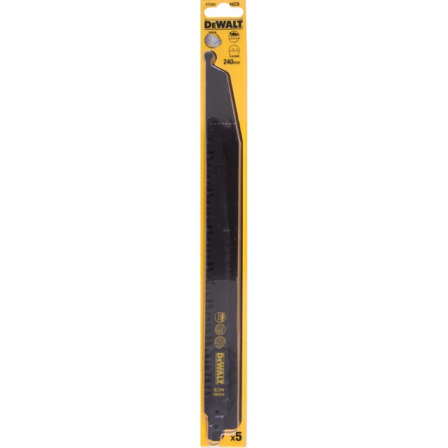 DEWALT DEWALT DT2352QZ 240mm Recip Blade Wood-Coarse 5pk
