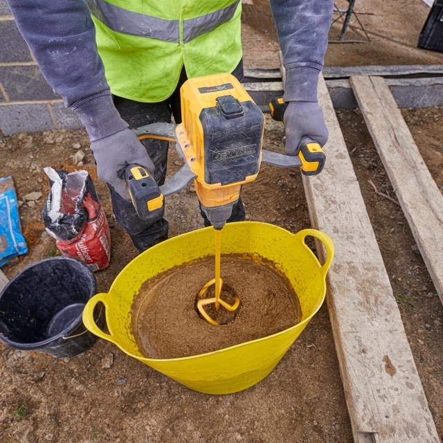 DEWALT DEWALT DCD240X2 54v Flexvolt Brushless Paddle Mixer with 2x9Ah Batteries