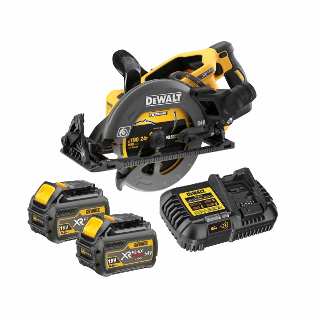 DEWALT DEWALT DCS577T2 54v Flexvolt Brushless Circular Saw with 2x 6ah Batteries