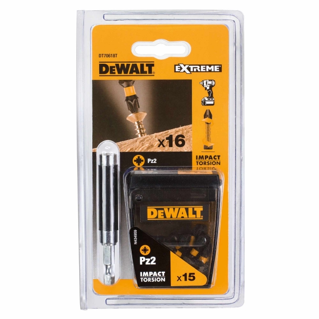 DEWALT DEWALT DT70618TQZ 16 Piece Extreme PZ2 Screwdriving Set