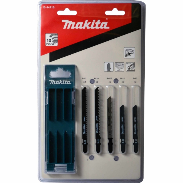 MAKITA MAKITA B-44410 10 Piece Jigsaw Blade Set with Storage Case