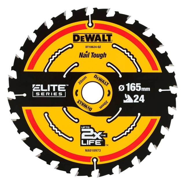 DEWALT DEWALT DT10624QZ 165x20mm 24T Saw Blade (Cordless)