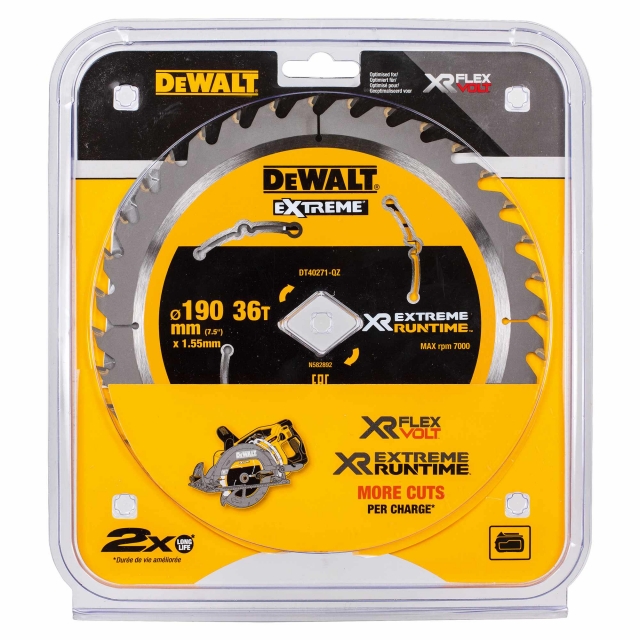 DEWALT DEWALT DT40271QZ 190mm 36T Circular Saw Blade to fit DCS577